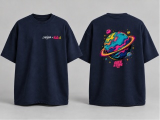 Labuna x KB Coffee Roasters- T-shirt Oversize, Ogień w Szopie - Planeta