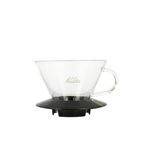 zaparacz do kawy Kalita - szklany dripper Wave 155 - czarny