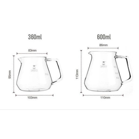 rozmiary serwerów timemore 360 ml oraz 600 ml