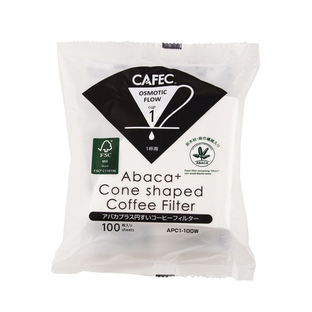 Cafec - Filtry papierowe Abaca + Plus, cup4 - 100 szt.