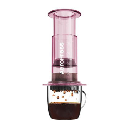 AeroPress - Zaparzacz do kawy CLEAR różowy